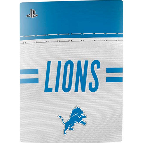 NFL Detroit Lions White Striped PS5 Console Skin