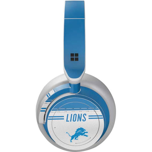 NFL Detroit Lions White Striped Surface Headphones Skin