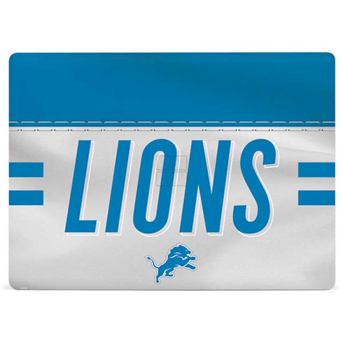 NFL Detroit Lions White Striped Surface Laptop 2 Skin