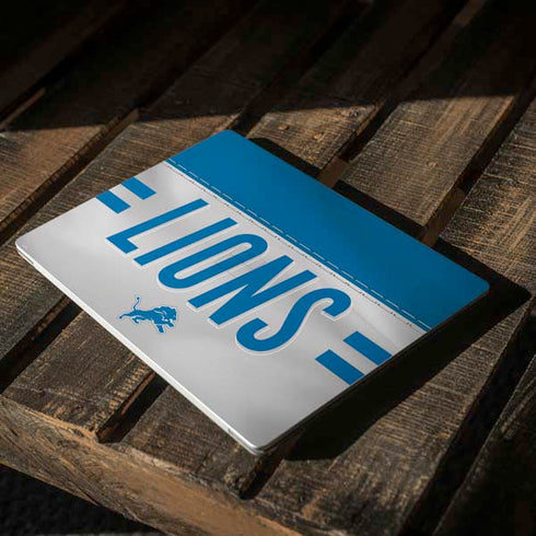 NFL Detroit Lions White Striped Surface Laptop 3 13.5in Skin