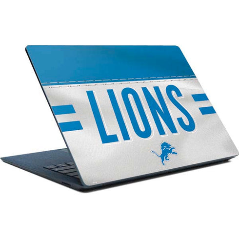NFL Detroit Lions White Striped Surface Laptop Skin