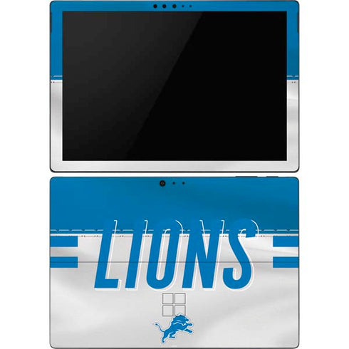 NFL Detroit Lions White Striped Surface Pro 6 Skin