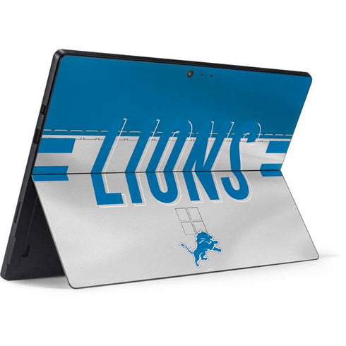 NFL Detroit Lions White Striped Surface Pro 6 Skin
