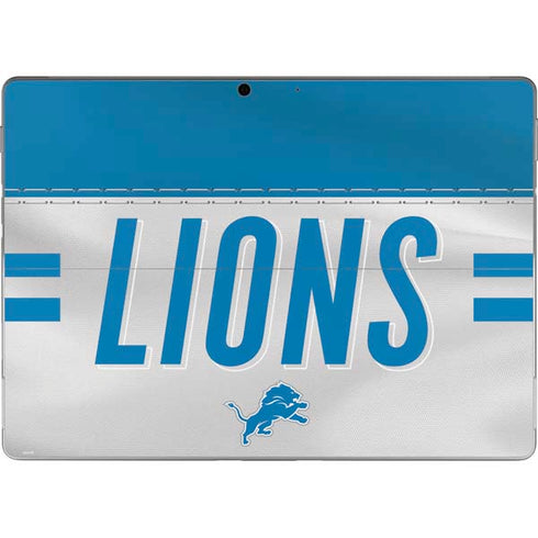 NFL Detroit Lions White Striped Surface Pro 8 Skin