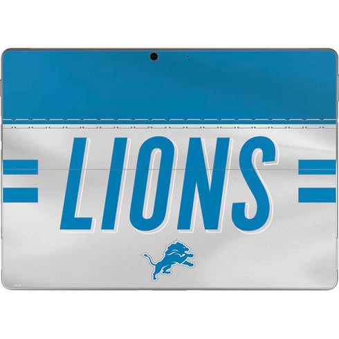 NFL Detroit Lions White Striped Surface Pro 9 Skin