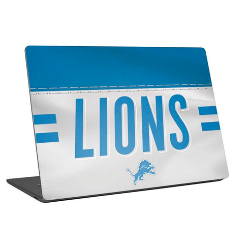 NFL Detroit Lions White Striped Universal Laptop 11in (8.8 x 6.2in) Skin
