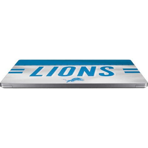 NFL Detroit Lions White Striped Universal Laptop 16.6in (13.4 x 9.7in) Skin