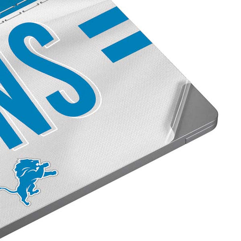 NFL Detroit Lions White Striped Universal Laptop 16in (13 x 9.4in) Skin
