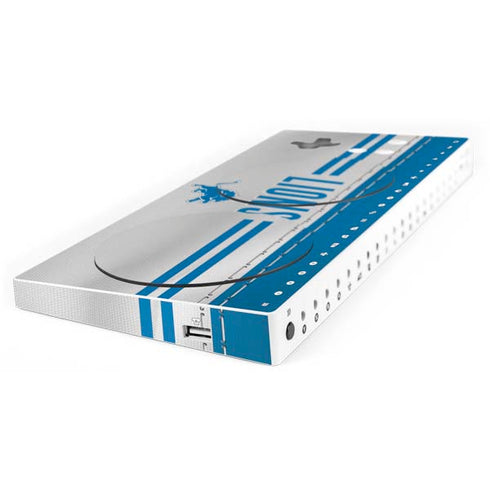 NFL Detroit Lions White Striped Xbox Adaptive Controller Skin