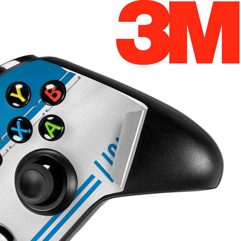 NFL Detroit Lions White Striped Xbox One X Controller Skin