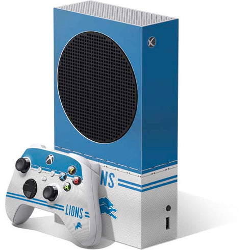 NFL Detroit Lions White Striped Xbox Series S Skins
