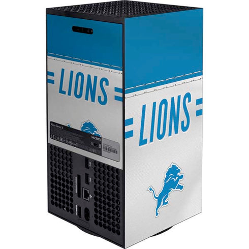NFL Detroit Lions White Striped Xbox Series X Bundle Skin