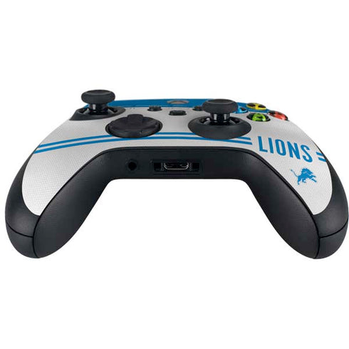 NFL Detroit Lions White Striped Xbox Series X Controller Skin
