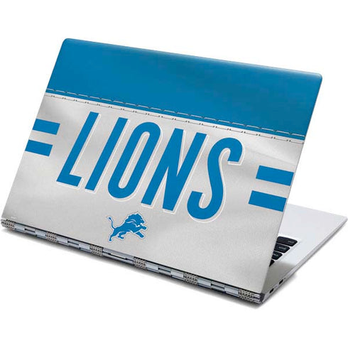 NFL Detroit Lions White Striped Yoga 910 2-in-1 14in Touch-Screen Skin