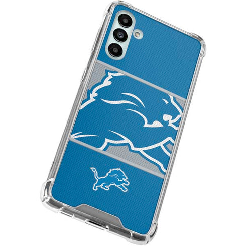 NFL Detroit Lions Zone Block Galaxy A13 5G Clear Case