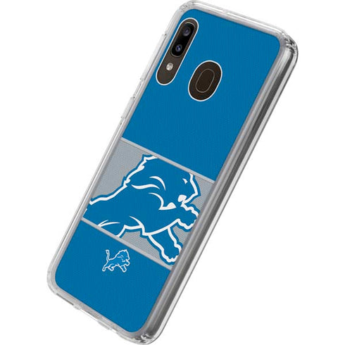 NFL Detroit Lions Zone Block Galaxy A20 Clear Case