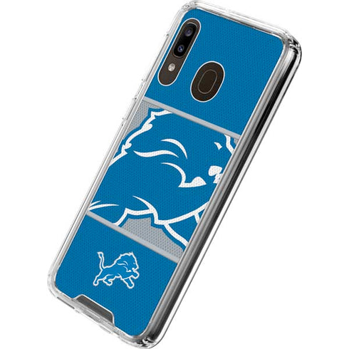 NFL Detroit Lions Zone Block Galaxy A30 Clear Case