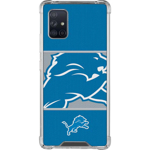 NFL Detroit Lions Zone Block Galaxy A71 5G Clear Case