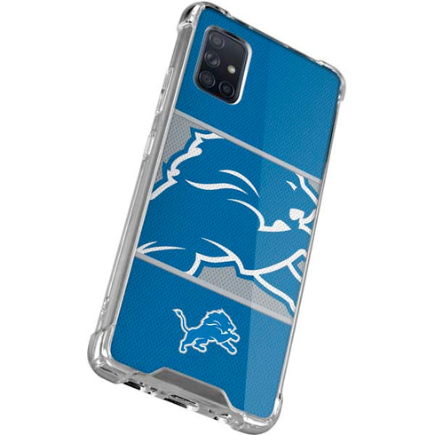 NFL Detroit Lions Zone Block Galaxy A71 5G Clear Case