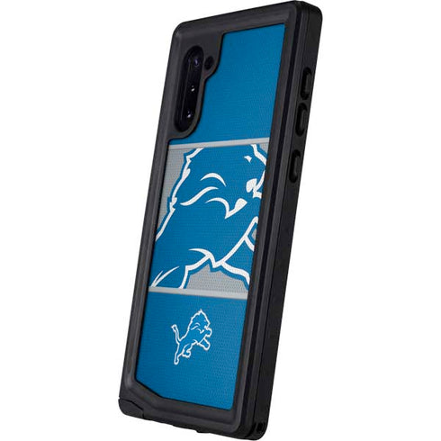 NFL Detroit Lions Zone Block Galaxy Note 10 Waterproof Case