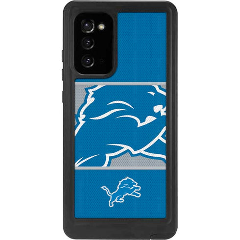 NFL Detroit Lions Zone Block Galaxy Note20 5G Waterproof Case