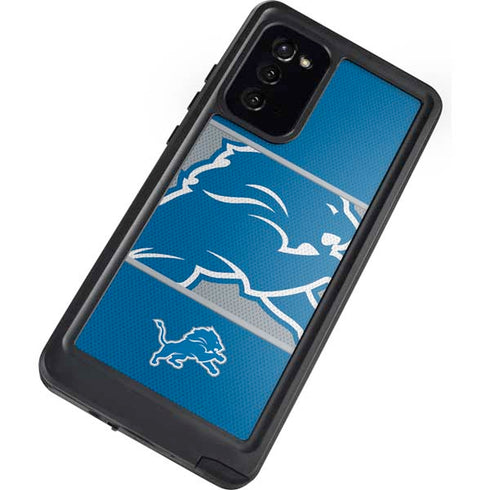 NFL Detroit Lions Zone Block Galaxy Note20 5G Waterproof Case