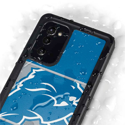 NFL Detroit Lions Zone Block Galaxy Note20 5G Waterproof Case