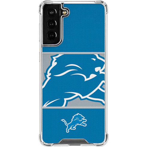 NFL Detroit Lions Zone Block Galaxy S21 FE Clear Case