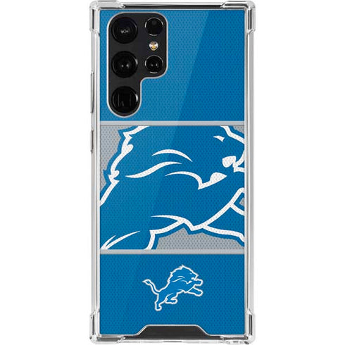 NFL Detroit Lions Zone Block Galaxy S22 Ultra Clear Case