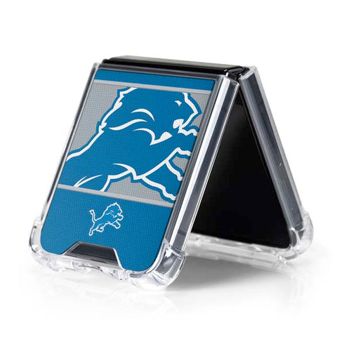 NFL Detroit Lions Zone Block Galaxy Z Flip5 5G Clear Case