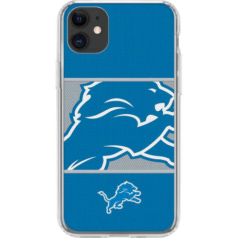 NFL Detroit Lions Zone Block iPhone 11 Clear Case