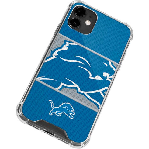 NFL Detroit Lions Zone Block iPhone 12 Clear Case