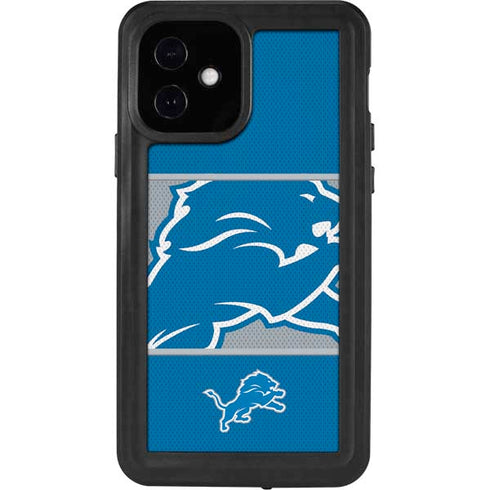 NFL Detroit Lions Zone Block iPhone 12 Waterproof Case