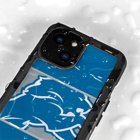 NFL Detroit Lions Zone Block iPhone 13 Mini Waterproof Case