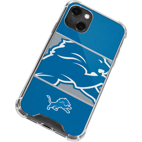 NFL Detroit Lions Zone Block iPhone 14 Plus Clear Case