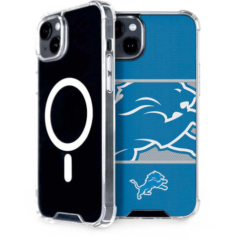 NFL Detroit Lions Zone Block iPhone 15 Plus MagSafe Case