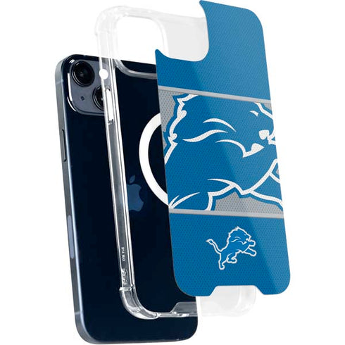 NFL Detroit Lions Zone Block iPhone 15 Plus MagSafe Case