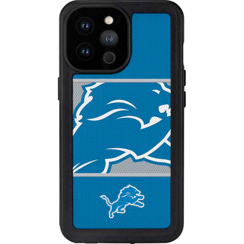 NFL Detroit Lions Zone Block iPhone 14 Pro Max Waterproof Case