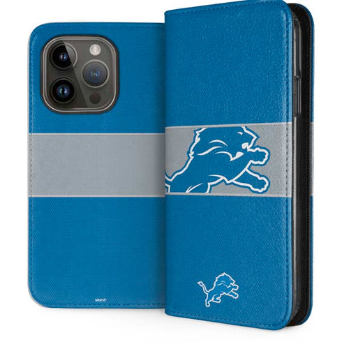 NFL Detroit Lions Zone Block iPhone 15 Pro Folio Case