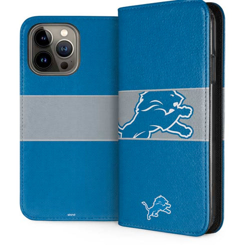 NFL Detroit Lions Zone Block iPhone 15 Pro Max Folio Case