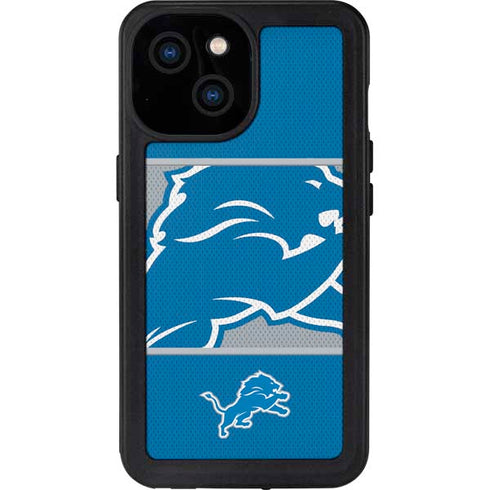 NFL Detroit Lions Zone Block iPhone 15 Waterproof Case