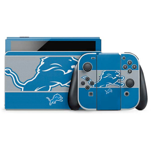 NFL Detroit Lions Zone Block Nintendo Switch OLED (2021) Skin
