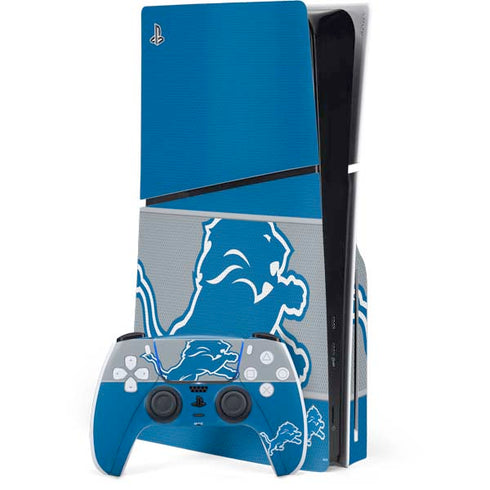 NFL Detroit Lions Zone Block PS5 Slim Disk Bundle Skin