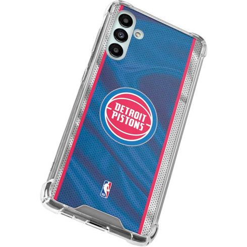 NBA Detroit Pistons Away Jersey Galaxy A13 5G Clear Case