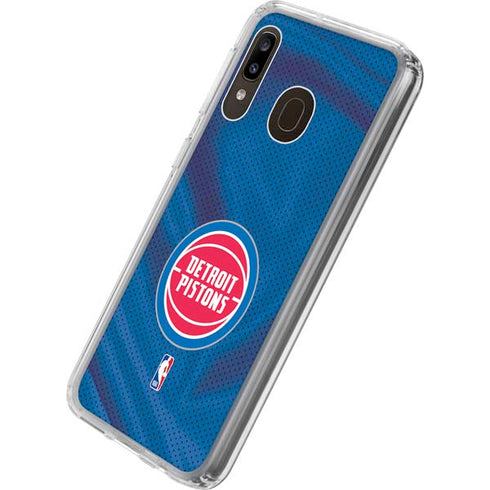 NBA Detroit Pistons Away Jersey Galaxy A20 Clear Case