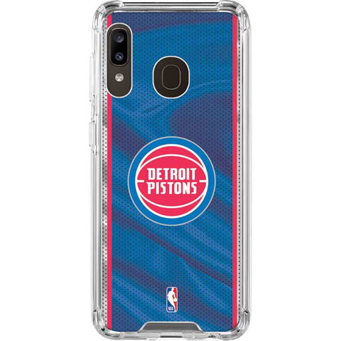 NBA Detroit Pistons Away Jersey Galaxy A30 Clear Case