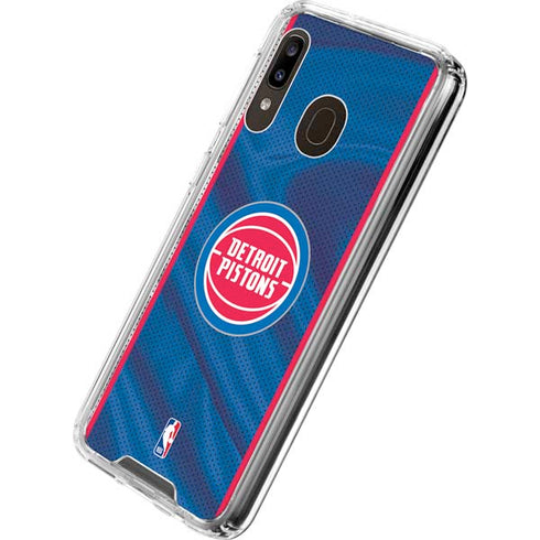 NBA Detroit Pistons Away Jersey Galaxy A30 Clear Case