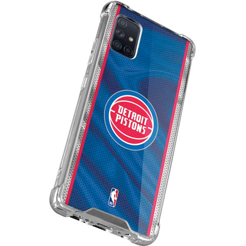 NBA Detroit Pistons Away Jersey Galaxy A51 5G Clear Case