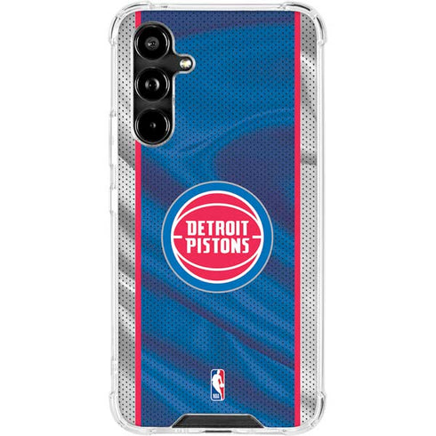 NBA Detroit Pistons Away Jersey Galaxy A54 5G Clear Case
