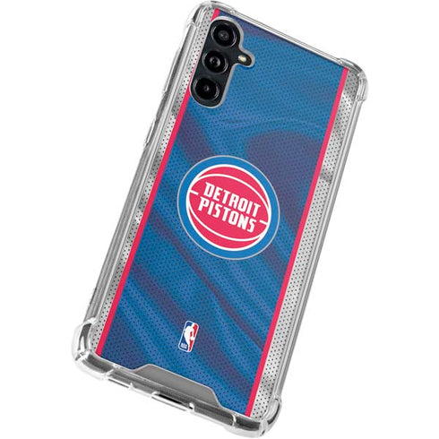 NBA Detroit Pistons Away Jersey Galaxy A54 5G Clear Case